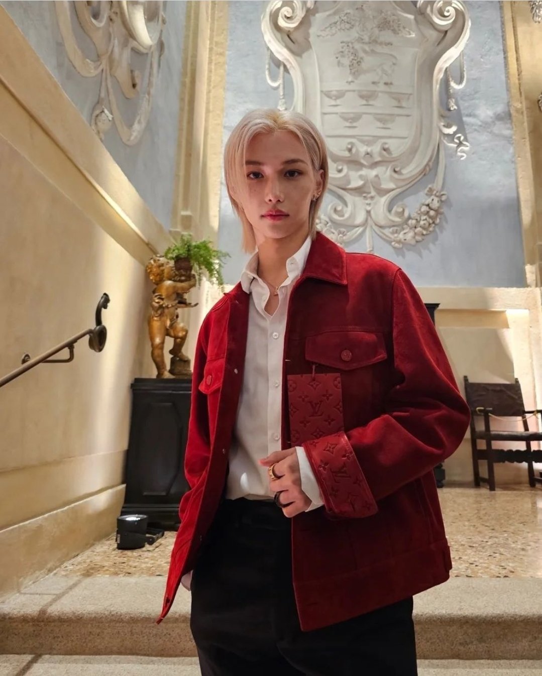 vuitton red jacket