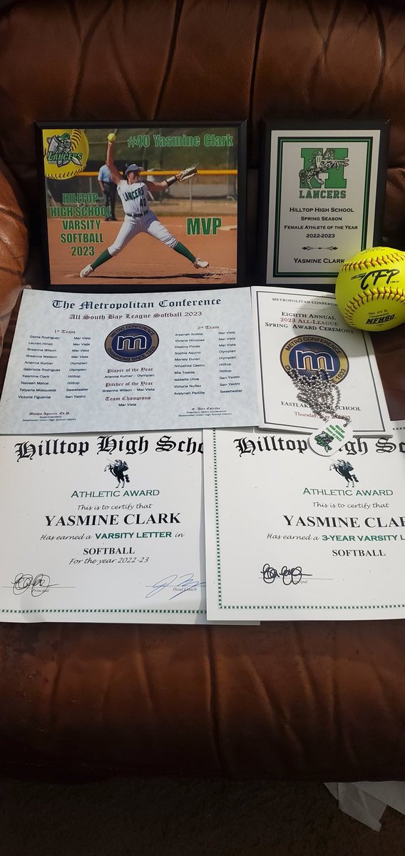 Amazing year and still one more to go as she will be playing in the first-annual CIF Softball All-Star game next month. #GoLancers for one more time! Surreal moment for us.