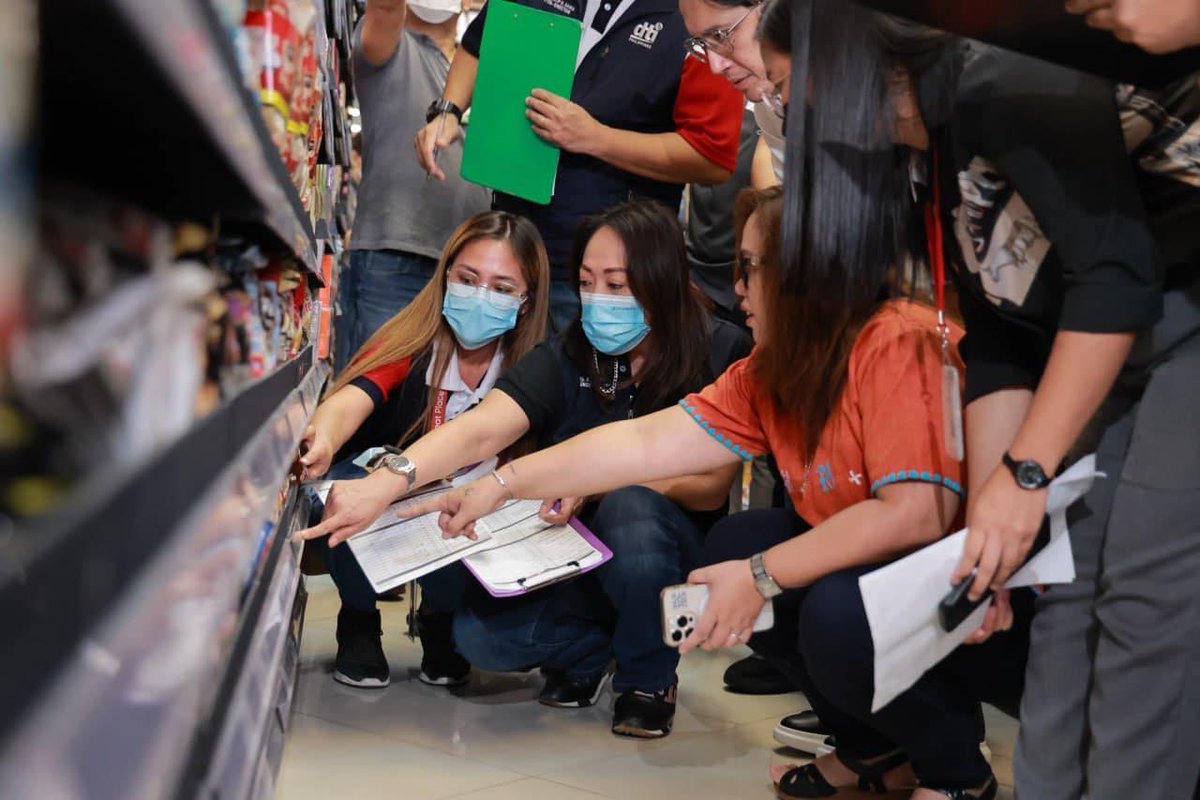 Among the establishments inspected were Landers Superstore (UP Town Center), Savemore Market Berkeley, The Marketplace Katipunan, True Value, and Merkado Supermarket.