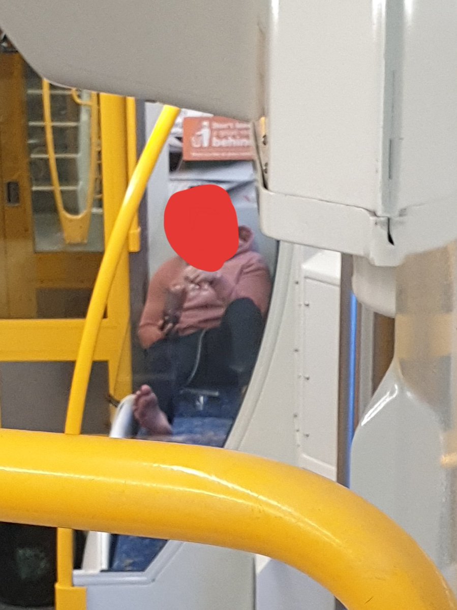 PrincessMattie1's tweet photo. And just as I thought the genus #TrainCunt was extinct- stupid of me yes I know- this grubby feral confuses the train seat for his couch https://t.co/8DXuuWVIix