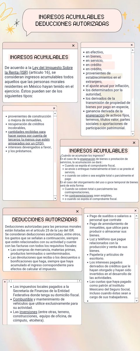 Virgini03963121's tweet photo. Ingresos Acumulables y Deducciones Autorizadas 
Infografía. Contribuciones III
#UBJ https://t.co/ixq02c74n2