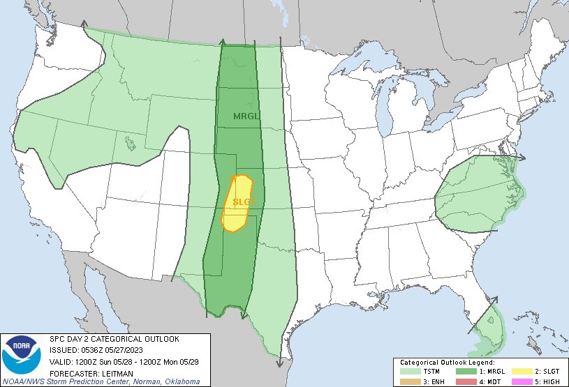 NWS Storm Prediction Center on Twitter "1238am CDT SPC Day2 Outlook