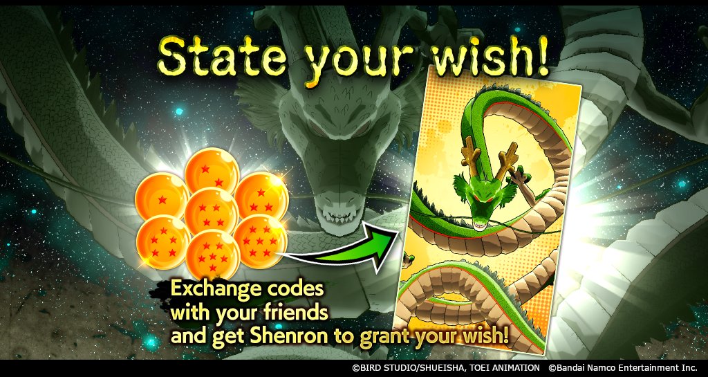 DRAGON BALL LEGENDS on X: [State your wish! Exchange codes with