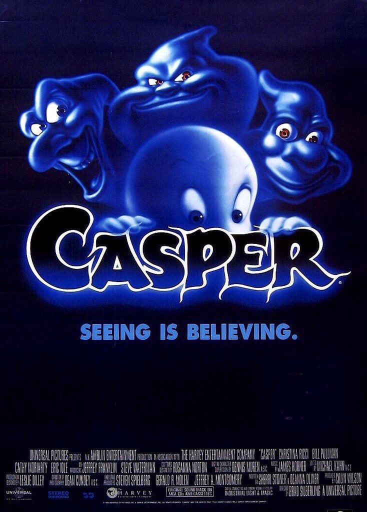 🎬MOVIE HISTORY: 28 years ago today, May 26, 1995, the movie 'Casper' opened in theaters!

#MalachiPearson #ChristinaRicci #BillPullman @DevonESawa #EricIdle #CathyMoriarty #JoeNipote #JoeAlaskey #BradGarrett #GaretteRatliffHenson #JessicaWesson #AmyBrenneman #ChaunceyLeopardi