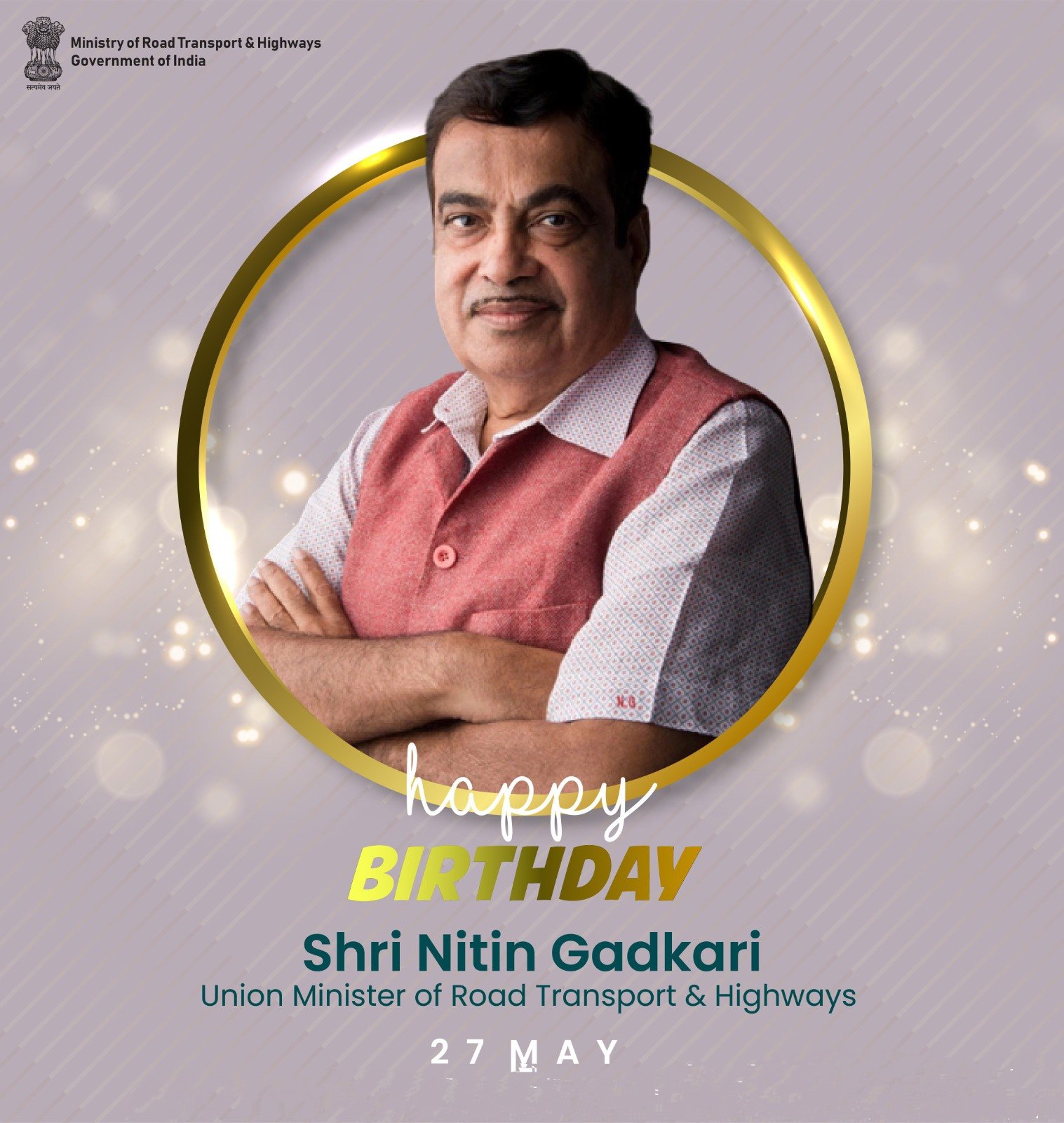    Wish you a Happy birthday Mr. Niti Gadkari G 