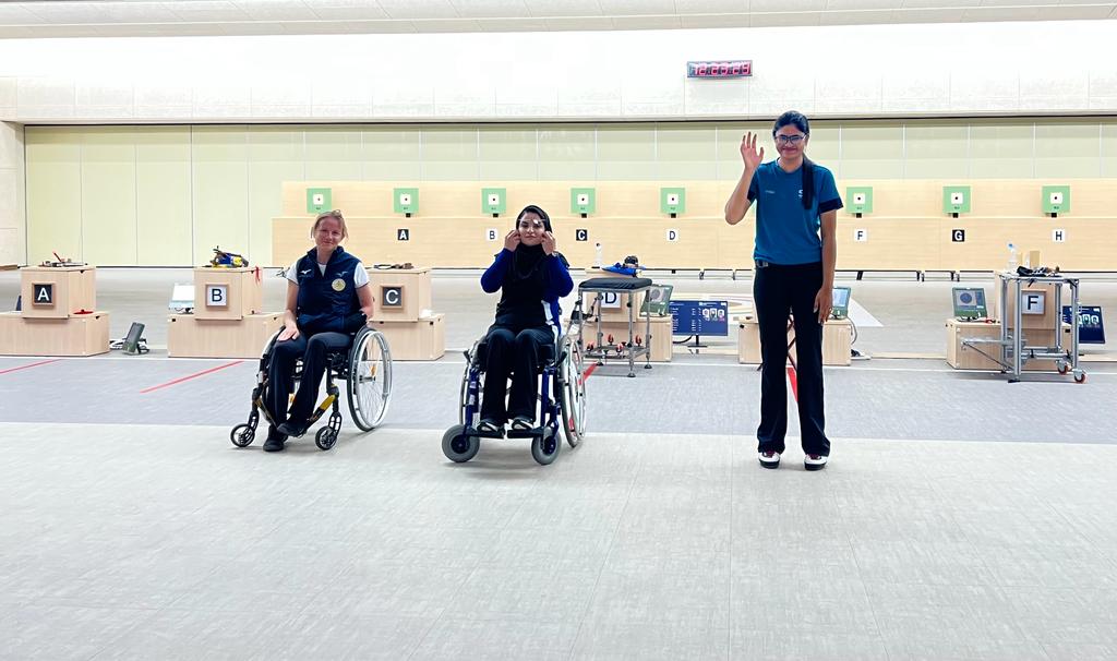 Media_SAI's tweet photo. Changwon WSPS World Cup 2023 Day 3⃣ Update✅

 🇮🇳's Rubina, Arpana &amp; Nisha won🥈in the P2 Women's Team 10m Air Pistol SH1 Category Event🥳

Meanwhile, Rubina also scored 🥉 in the P2 Women's Individual 10m Air Pistol SH1 Category Event 👏

Many congratulations to everyone 🥳👏 https://t.co/zIpjCfyEBh