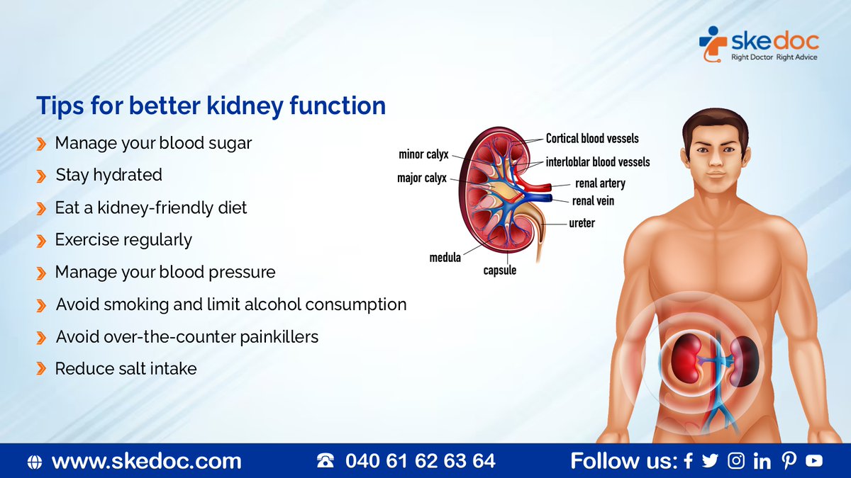 The kidneys are vital organs that filter waste and excess fluids from the blood, maintaining the body's fluid balance.
For more info visit: bit.ly/3IFSA17

#kidneyfunction #renalfunction #kidneyhealth #kidneydisease #kidneyfailure #kidneydamage #nephrology #Skedoc