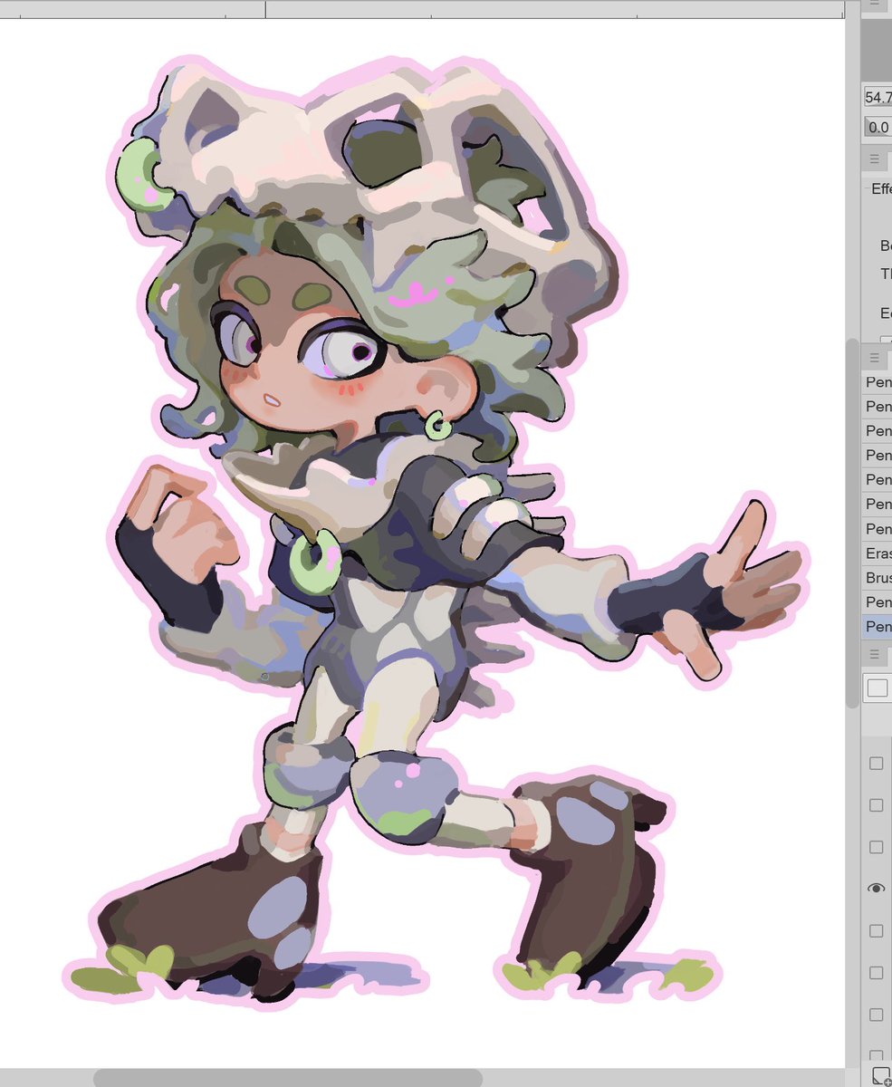 painting examples w an oc before i open comms ^^