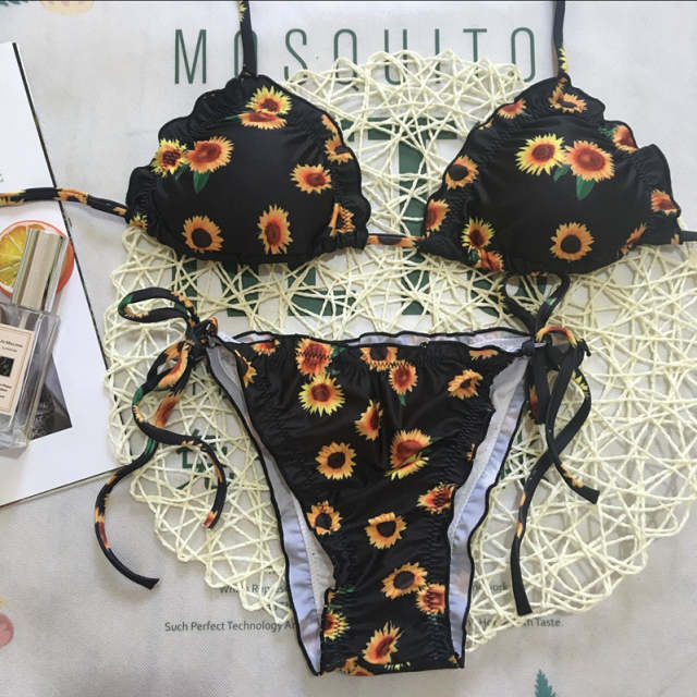Channel sunny vibes with the captivating Bikini Sunflower! 🌻👙 This vibrant two-piece swimsuit features a stunning sunflower print, perfect for embracing summer feels. trendywears.shop ☀️ #BikiniSunflower #SunflowerSwimsuit #SummerVibes #FloralBikini #BeachReady'