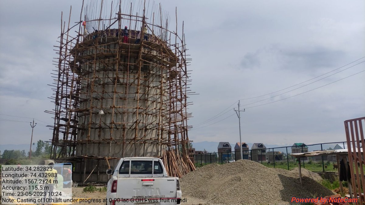 #JJM Construction of 0.90 lac Gallons OHT for Wss Fruit mandi (Sopore)