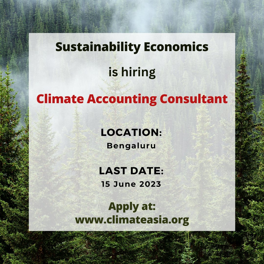 We are back with another set of exciting job opportunities that will empower you to contribute to a sustainable future.

@UNDP_India: zurl.co/UJK3
Sustainability Economics: zurl.co/YEtp

Apply now at climateasia.org.

#ClimateAsia #ClimateJobs