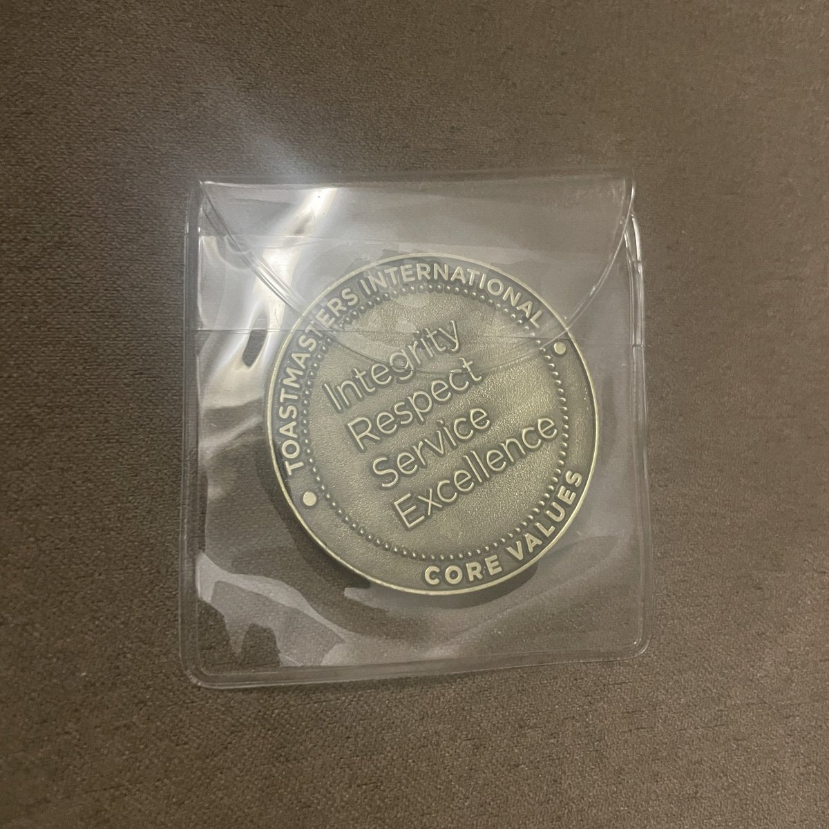 Received my @Toastmasters coin this week as part of The Founder’s District Bring It Home Award! I don’t know or remember what that means exactly. 😂 It’s nice to get recognized though. Thank you!