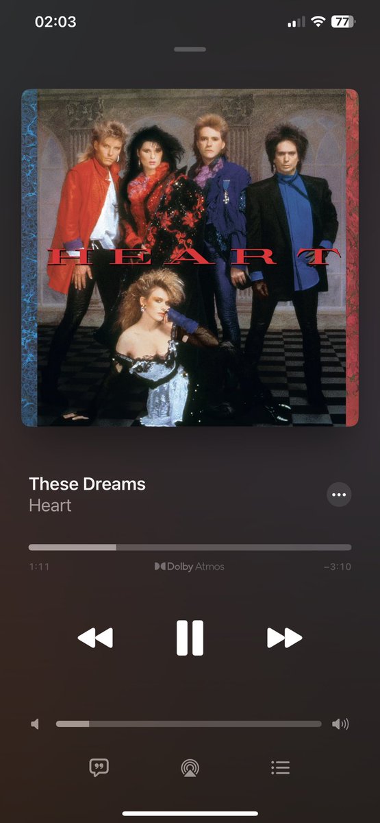 @matthewbwake “These Dreams” by @officialheart w/ @NancyWilson on lead vox