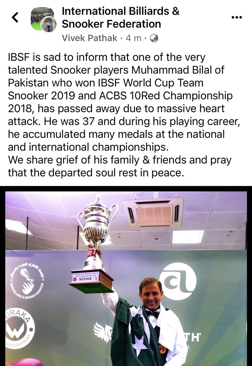 IBSF on Twitter "IBSF is sad to inform that one of the very talented
