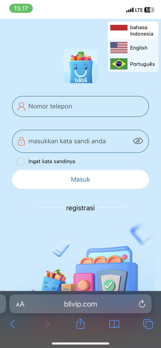 dinttralala's tweet photo. @BlibliCare apakah ini website punya blibli?? Ini saya dapat dari penipu https://t.co/HCKaRCsPq9