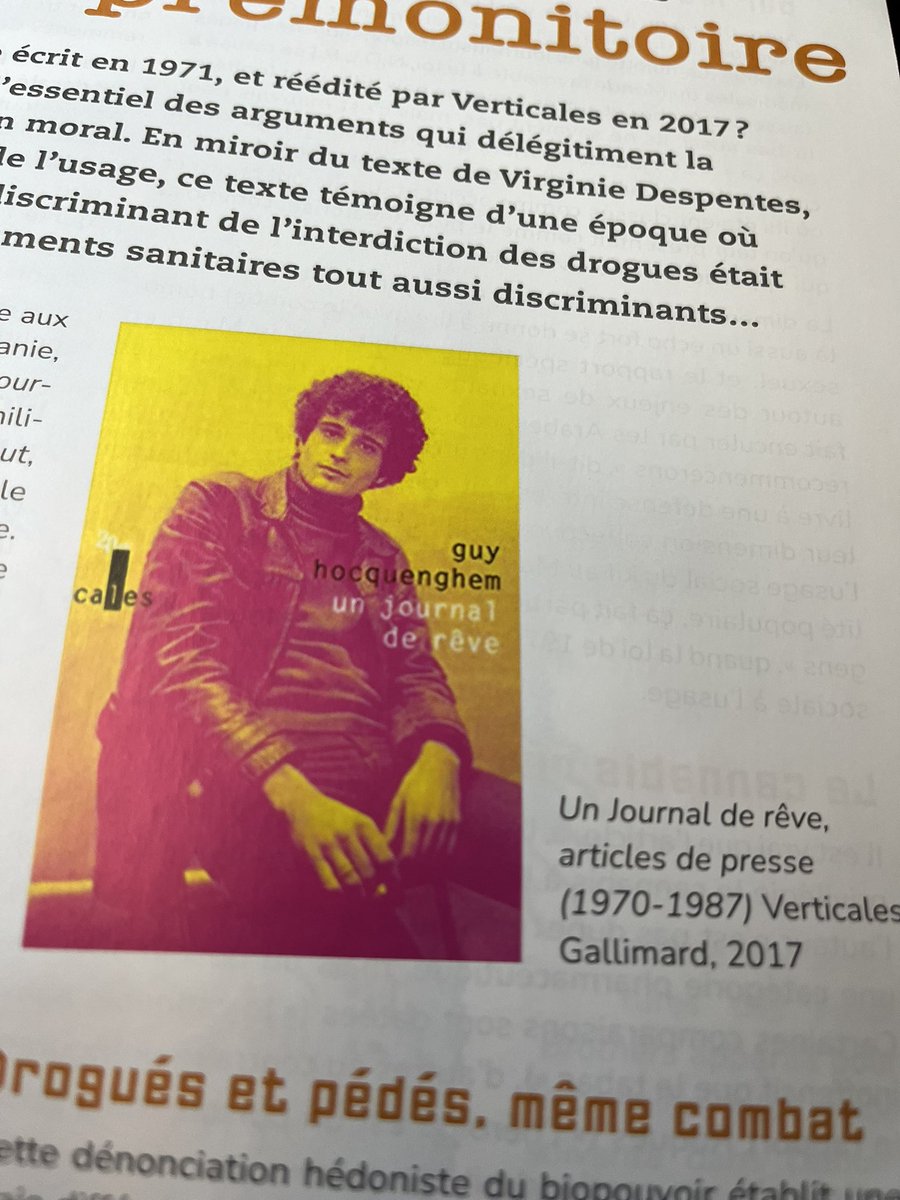 SBribard's tweet photo. 3/3… texte prémonitoire de 1971 de #GuyHocquenghem dénonçant le biopouvoir par un parallèle entre usage de psychoactifs et homosexualité et le combat à mener contre le contrôle médical et légal des corps. De quoi penser ! 🤓✊#achetezAsudlejournal #autosupport #drogues #RDRD https://t.co/JCInBgMzUl