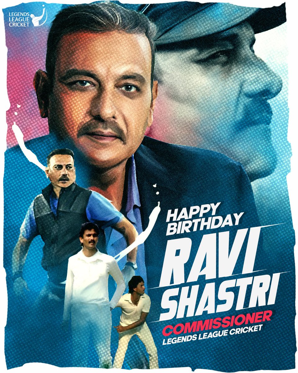 llct20's tweet photo. The absolute legend of the cricketing world 🙌🏽
Wishing the League Commissioner @RaviShastriOfc a very happy birthday from the #LegendsLeagueCricket family. 🥳
#LLCT20 #YahanSabBossHain #LLCMasters https://t.co/n9Usf2std9