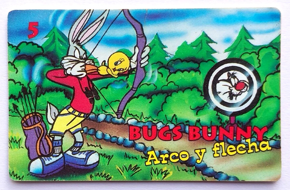 GregBruhl3's tweet photo. 1996 MINI CARD Maxi Jack's Snacks COLOMBIA LOONEY TUNES #005A BUGS BUNNY-TWEETY https://t.co/YqrEzwr3EP