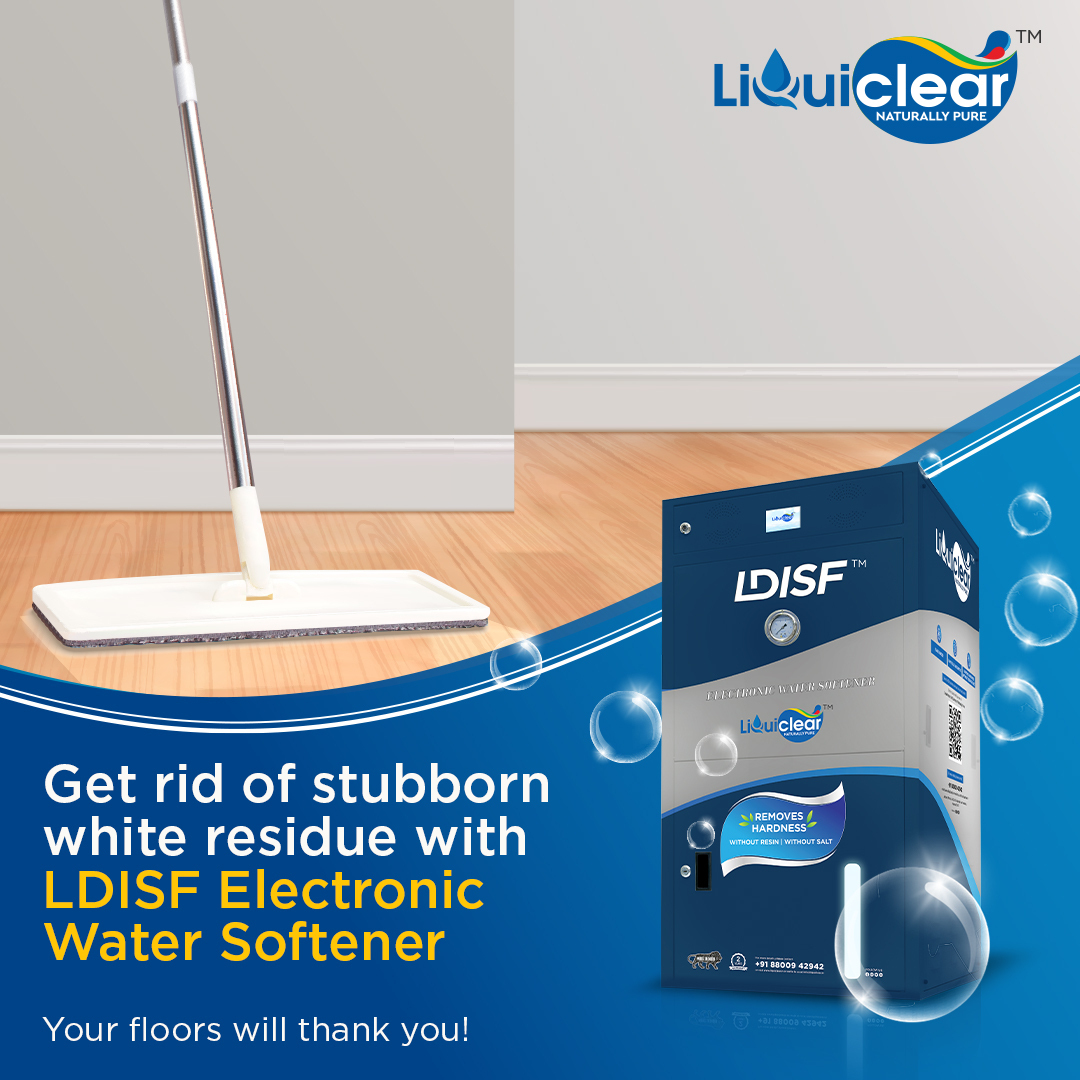 Tired of dealing with hard water stains on your floors? Upgrade to the LDISF Electronic Water Softener to reap the benefits of advanced softening today!

#Liquiclear #HardWaterProblems