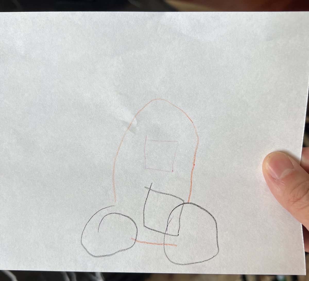 willogy's tweet photo. So, my 4 year old daughter drew me a monster truck cause I told her I like cars. https://t.co/7IyrrjM0xm