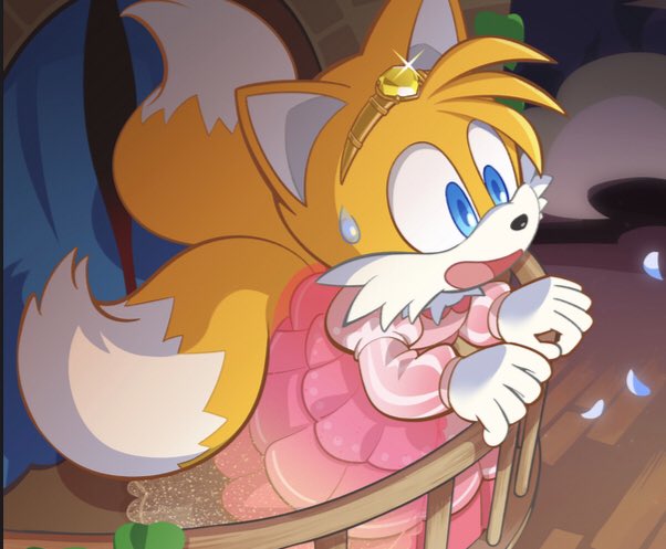 TenebrousMoon's tweet photo. I don't know where this came from, but now I'm drawing Tails in a dress as soon as possible. Tails already has a girly appearance so putting the boi in a dress is just adding more icing on an already iced cake #tails #princesstails #femboy #sega https://t.co/GPeCGCJmNx