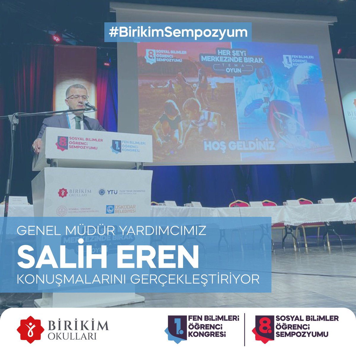 Genel Müdür Yardımcımız Salih Eren, Sempozyum ve Kongrenin açılış konuşmalarını gerçekleştiriyor.

#BirikimSempozyum
#BirikimOkulları