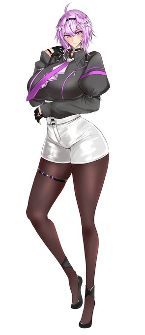 鷹嶺ルイさんのモノマネしてる猫又おかゆ氏の声を聴いて何か思い浮かんだ一枚(ぁ 