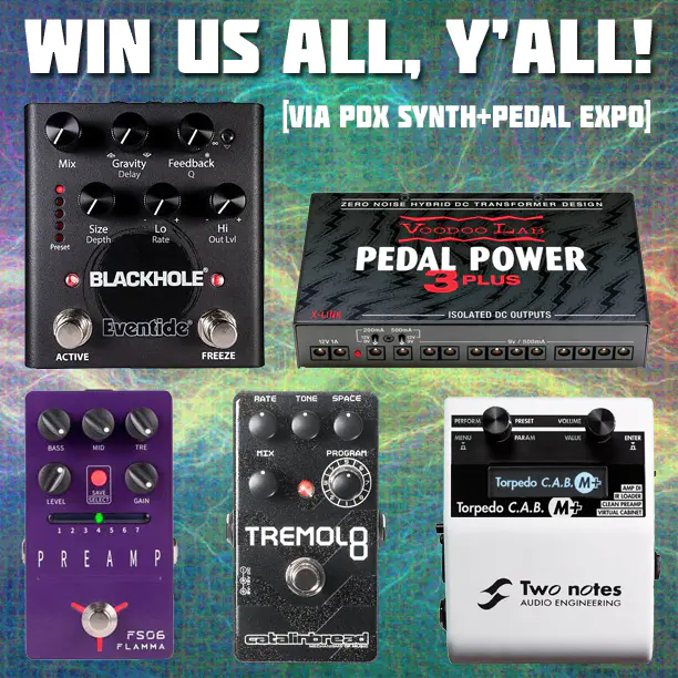 WinMusicStuff's tweet photo. Last day to enter Delicious Audio's giveaway and win four pedals and a PSU (@catalinbread Tremolo8, @EventideAudio Blackhole Reverb, @flamma_tech FS06 Preamp, @twonotesaudio C.A.B. M+, @Voodoo_Lab Power 3 Plus). Link: https://t.co/tDXP3ZUJO0
#giveaway #pedal #DeliciousAudio https://t.co/06tVxHa1Zx