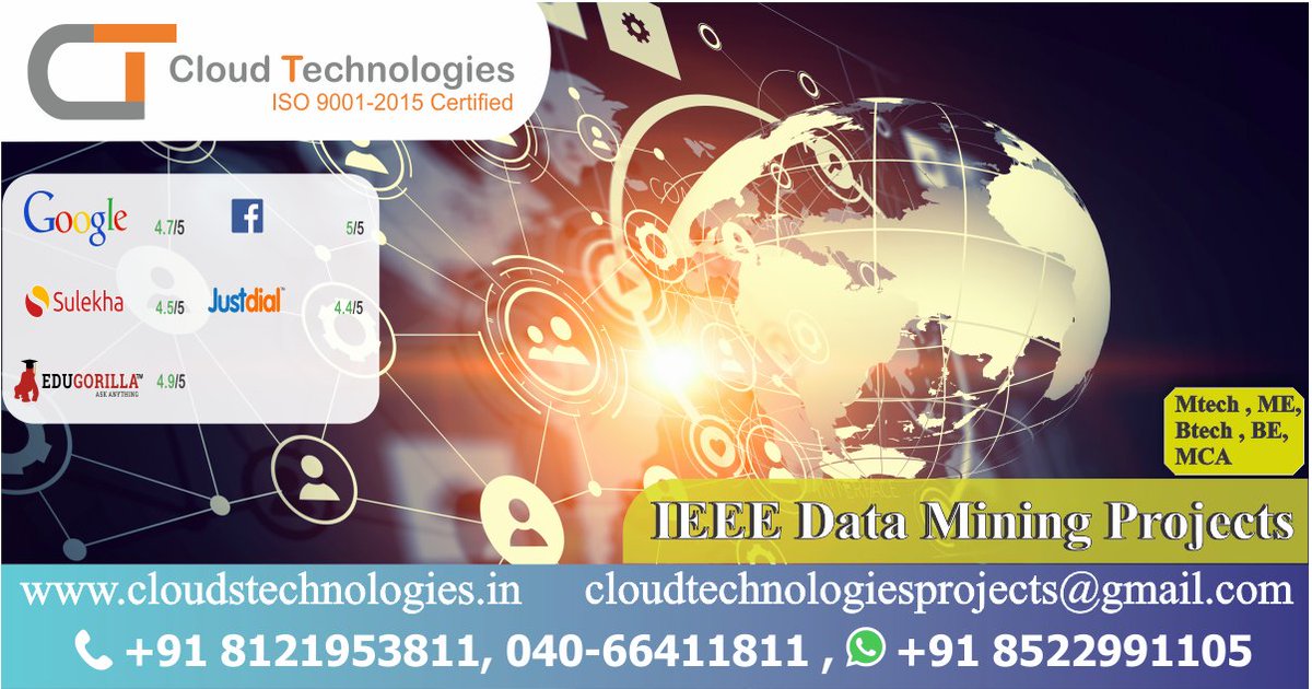 cloudtechpro's tweet image. 👉 "Introducing IEEE #DataMiningProjects"
Take part in our live sessions led by expert instructors to level-up your skills.
Whatsapp: +91 8522991105,
Website Link: cloudstechnologies.in
#IEEEprojects #btechmajorprojects #btechminiprojects #javaprojects #java #ieeeprojects