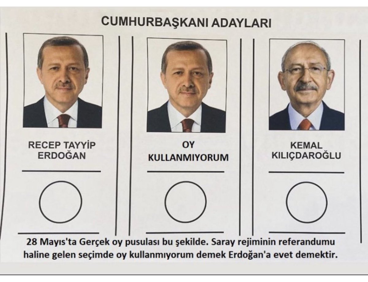 Durumun net özeti…

Hala “Oy kullanmayacağım” diyen var mı?