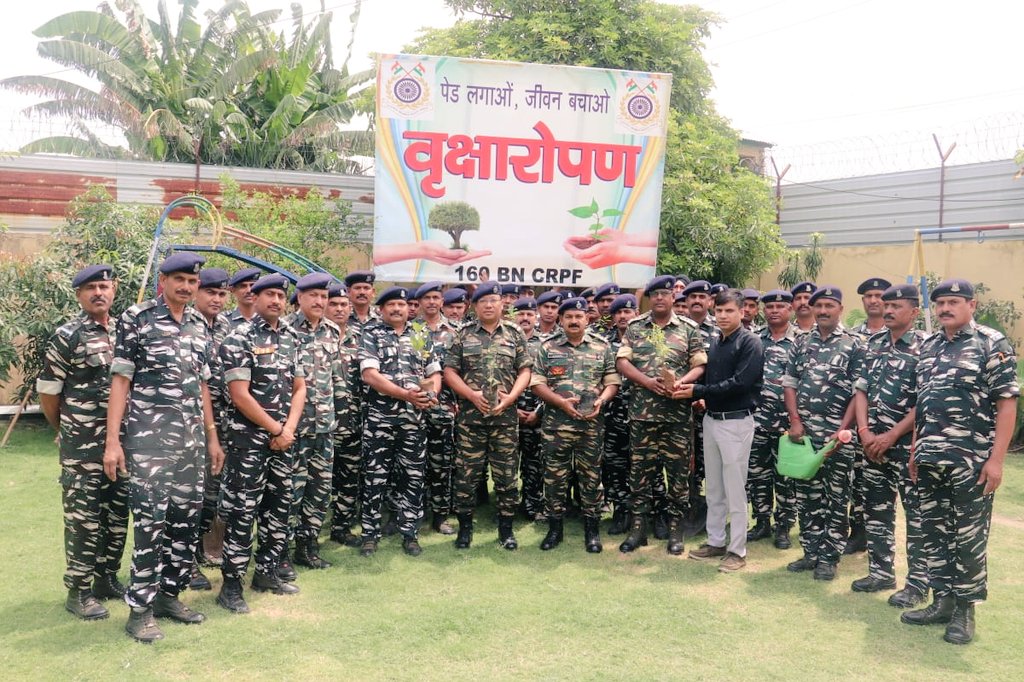 160BNCRPF's tweet photo. #MissionLiFE  : Lifestyle For Environment " ,Various Medicinal Plants were Planted  On 26-05-2023  at Unit HQ Of 160BN.@CrpfDg @crpfindia @PMOIndia @HMOIndia @PIBIndiaMSME @jammusector @WSCRPF2016 https://t.co/AhzF8J39if