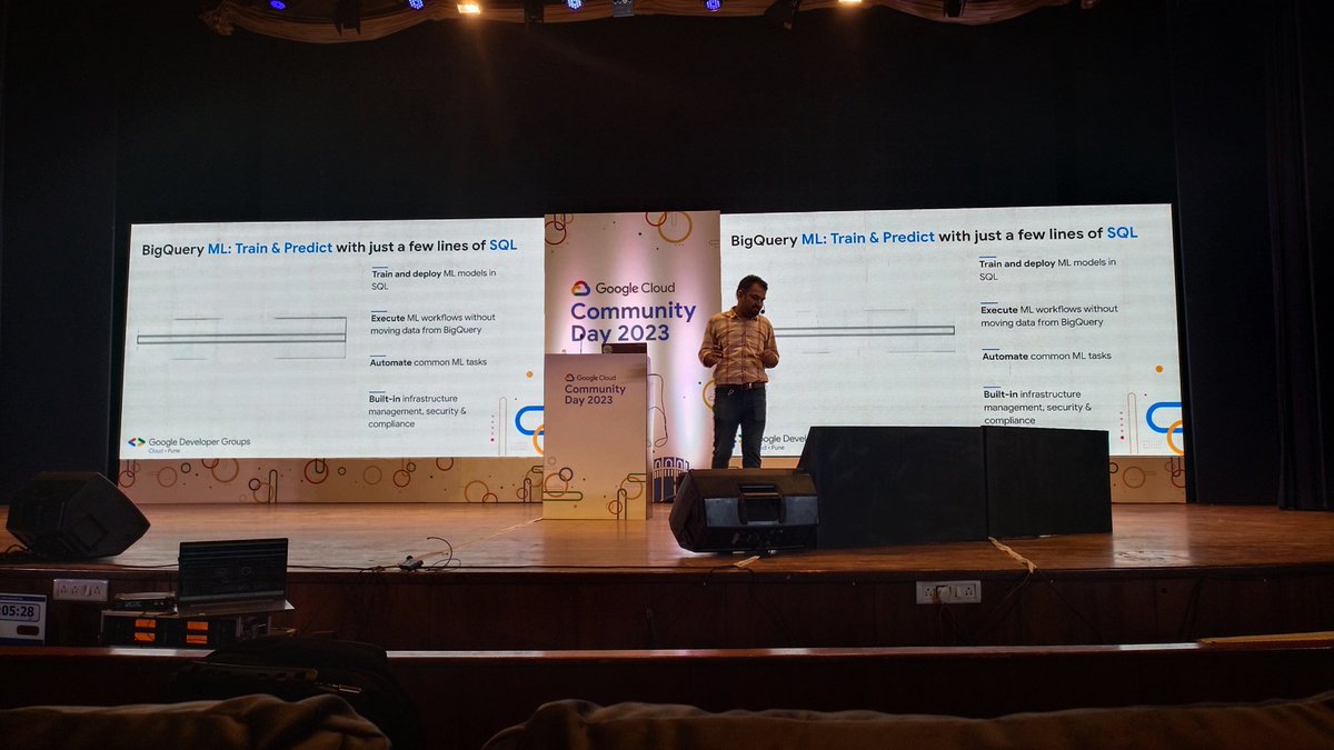 SriChai50891192's tweet photo. KEYNOTE-7:

Big query is stored and how speed in accessing the data. Explained every aspect of bigquery and how sits in the data analytics google cloud tools.
•over a decade of continuous Innovation in bigquery
- @vijaykumarpj ✨

#GCCDPune
#GCCDPune23
#GDGCloudPune
#GoogleCloud https://t.co/0hkuyuAMz8