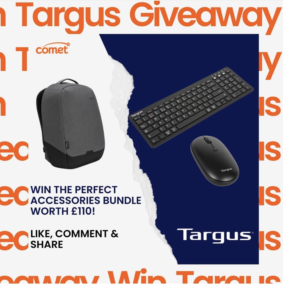 COMET X TARGUS GIVEAWAY

We have teamed up with Wahl to give one lucky person the chance to win this amazing @Targus bundle 

How to enter:

🧡Follow @CometLtd

👍🏻 Like this post

💫 For an extra entry Retweet this tweet

Check below for Ts&Cs