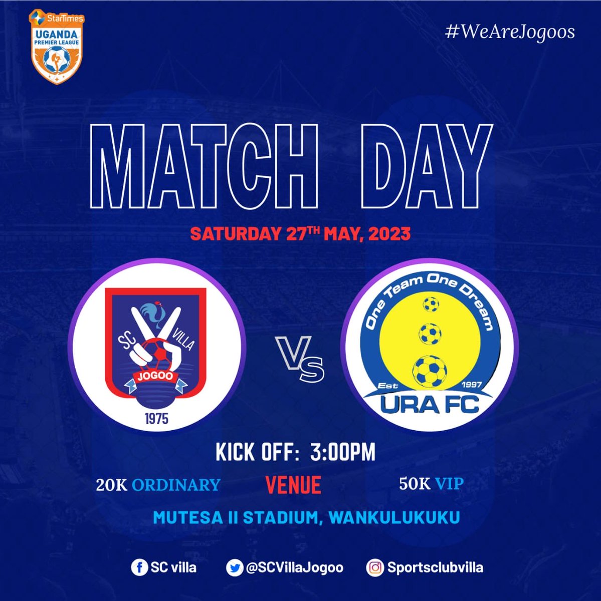 It's D-day.. 90mins that make legends; a game that defines a season; a match which you will scream and say 'I was there'. 

Let's bring it home. Let's go for glory jogooooo
#SCVUpdates #Theblues #SCVURA #SanyukaPrime