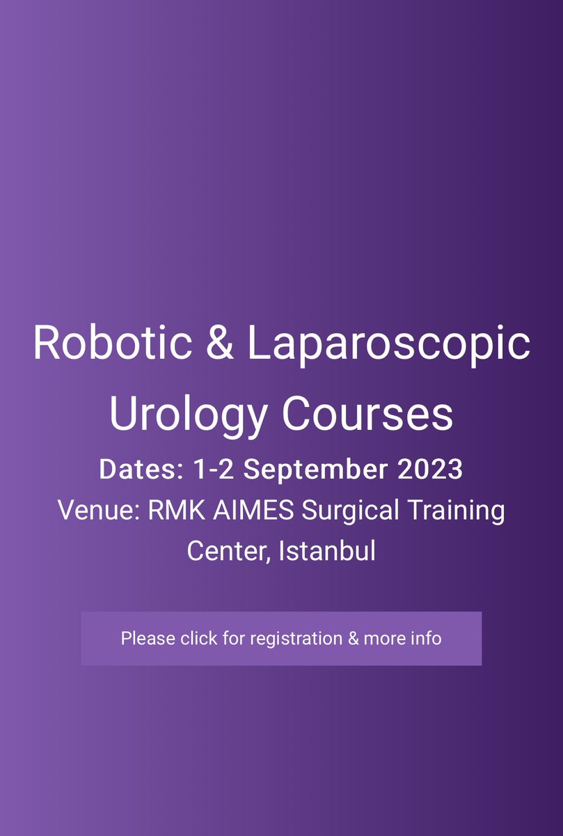 We have many urology courses available for robotic, laparoscopic urology, endourology &amp; even open surgery for all levels training: basic, intermediate, advanced

Please visit our website:
urocourse.com

<a href="/BSoT_UK/">BSoT</a> <a href="/ESRUrology/">European Society of Residents in Urology</a> <a href="/eauesut/">European Section of Uro-Technology (ESUT)</a> <a href="/ERUSrobotics/">ERUS Robotic Urology</a> <a href="/SIU_urology/">SIU-Urology</a> <a href="/eauesut/">European Section of Uro-Technology (ESUT)</a>