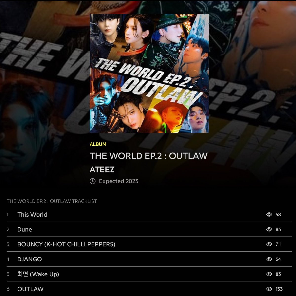Genius_kor's tweet image. Hey #ATINY! Now that we have the tracklist for ATEEZ (@ATEEZofficial)’s upcoming album #THEWORLDEP2OUTLAW which track are you most excited to hear?

Bookmark the Genius album page for the lyrics coming June 16th! 

🔗 genius.com/albums/Ateez/T…