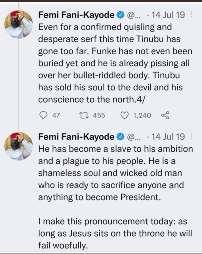 @realFFK Mr stomach infrastructure food is ready... The first time I heard Tiunbu is a drug lord is from you @realFFK not long I heard u praising tiunbu haaaa you looking for where u will gain from 🤔