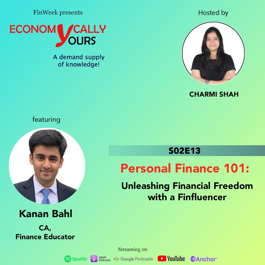 Economically_Y's tweet photo. From building a personal brand to practicing frugality in finance, there are several aspects when it comes to money.

Tune in to cash in on the gains, a risk-reward ratio and learnings from an experienced investor, entrepreneur and finfluencer @BahlKanan. 

Link in comments/bio. https://t.co/MkaQnbt24x