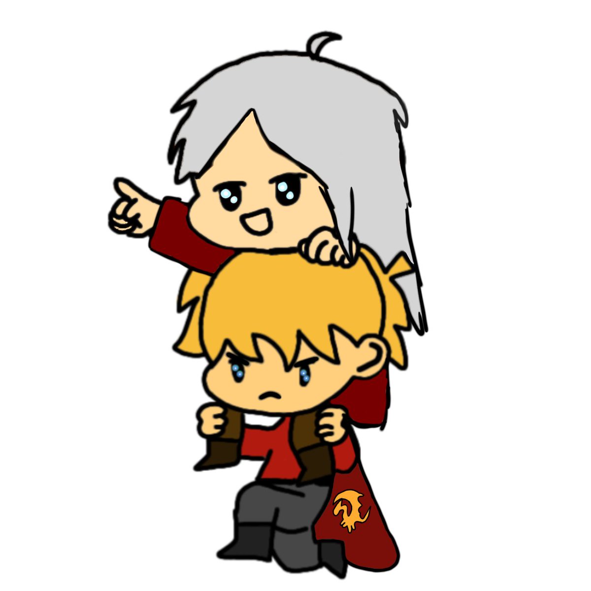 Chibi style Arthur and dragoon for my first tweet :] #bbcmerlin #Merlin #art