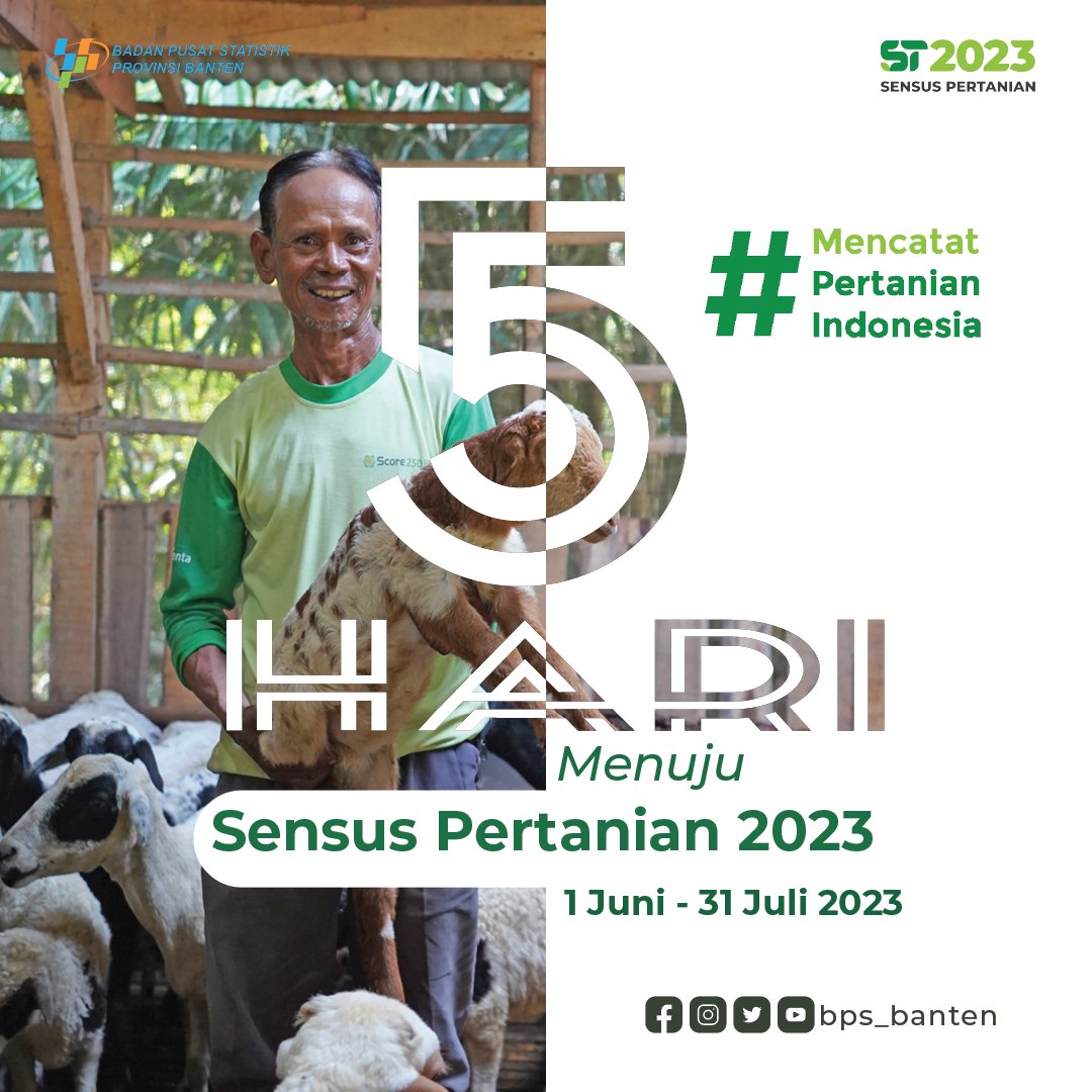bps_banten's tweet photo. 5 hari menuju ST2023

#st2023
#banten
#info https://t.co/KwndOCoyLe
