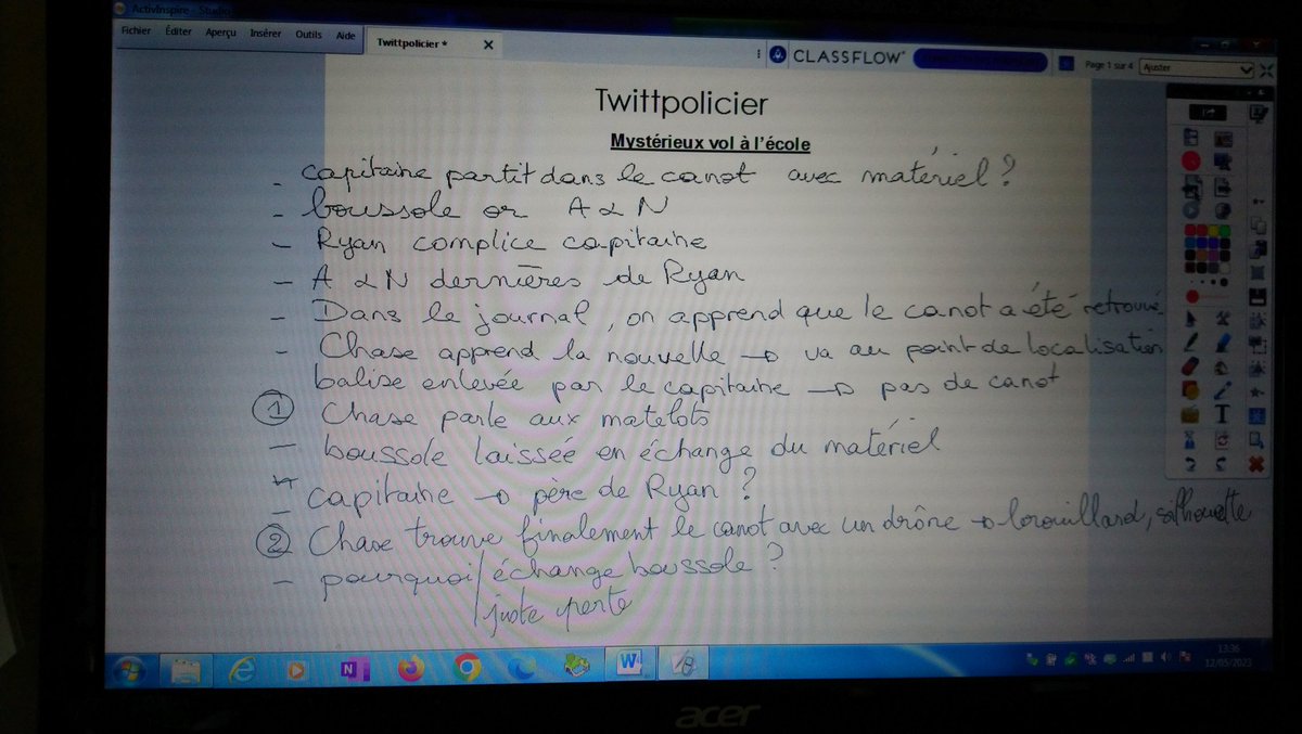 Projet #TwittPolicier Nous sommes la dernière classe à écrire. Nous avons déjà préparé les idées, le texte a été achevé. Nous finissons les illustrations de la partie d'avant et ensuite nous attendons la publication finale. 😀 <a href="/TwittPolicier/">TwittPolicier</a>