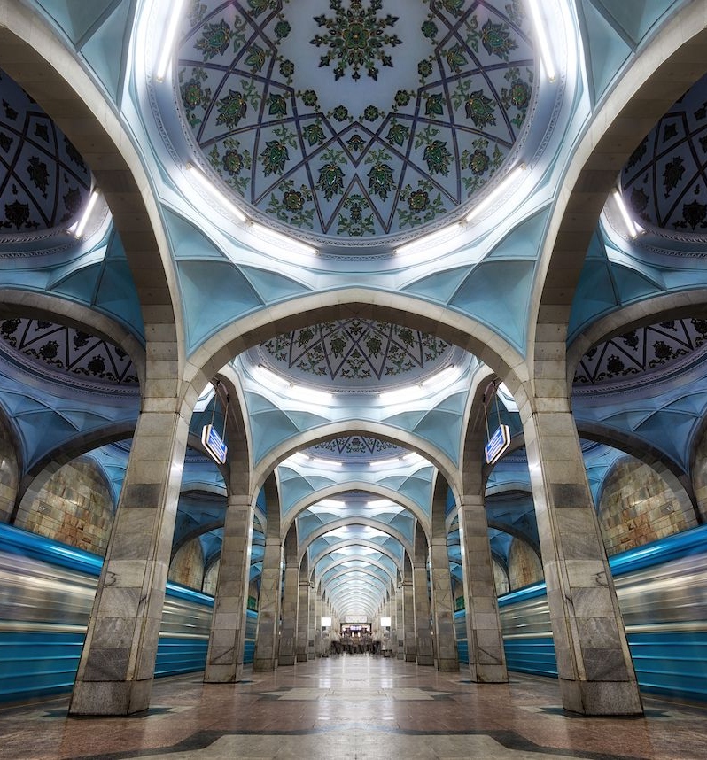 Underground train stations have some of the most surprising and beautiful architecture in the world. Here's a few of the best: 1. Alisher Navoiy Station, Tashkent, Uzbekistan (1977)