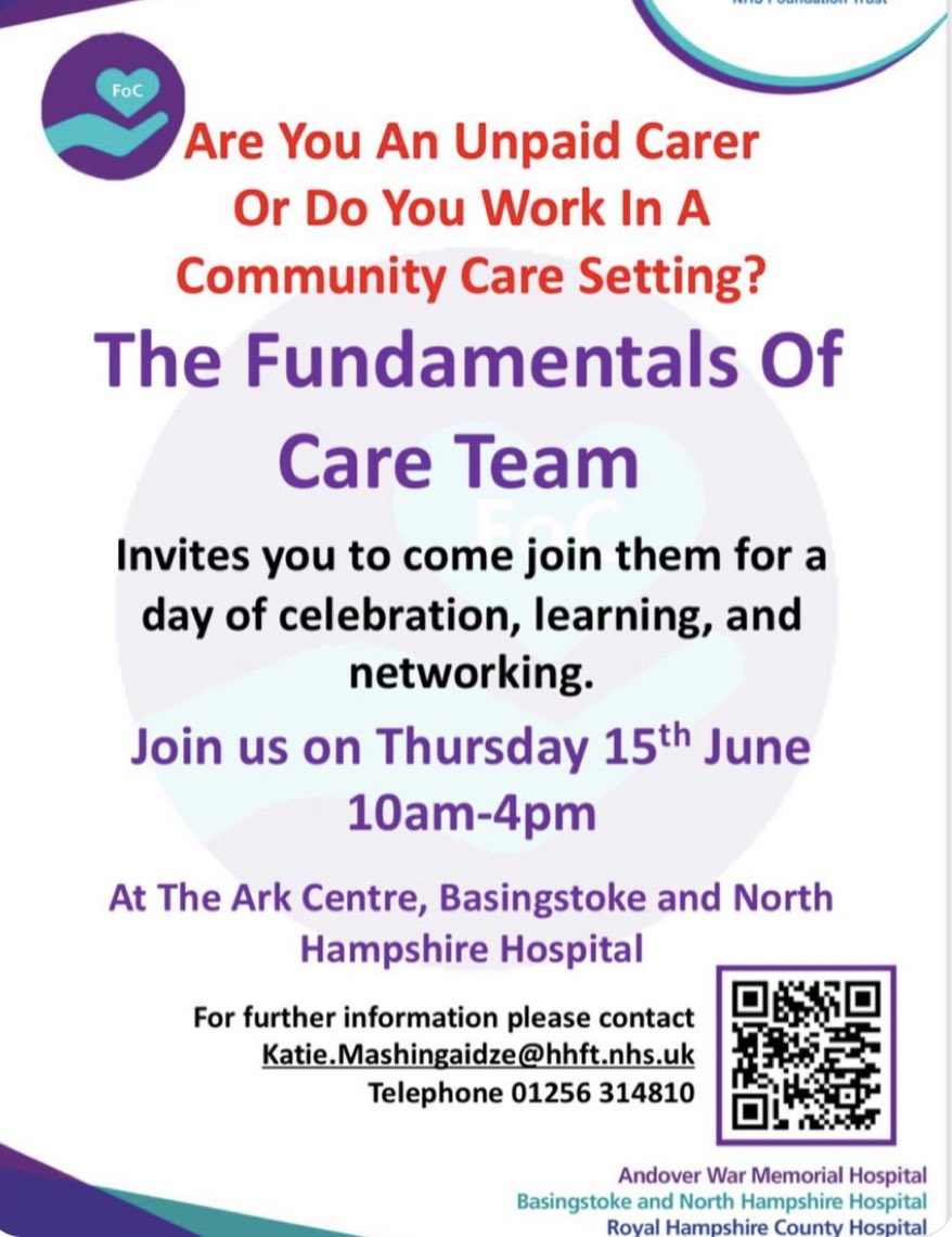 Not long to go until our Carers Day @HHFTnhs Guest speakers, networking, education, a staffed safe space and refreshments - lets work together and forge relationships to positively impact future experiences!