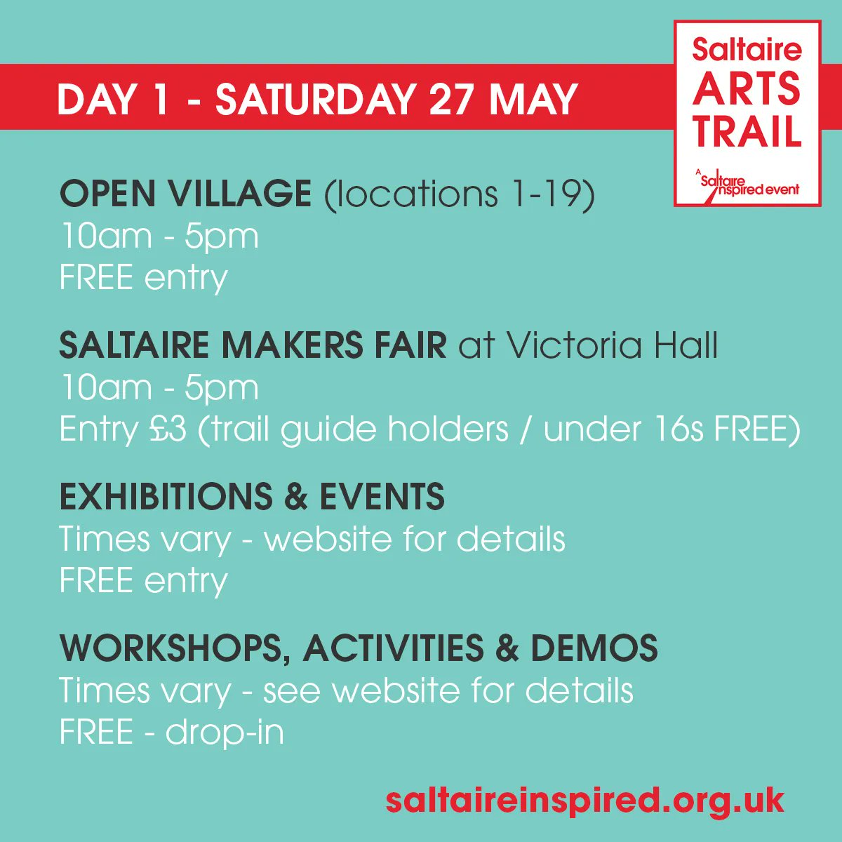TODAY at Saltaire Arts Trail! For details of all events, visit saltaireinspired.org.uk/events/saltair… 
#bradford2025 #saltaire #saltaireartstrail #visitbradford #bebradford