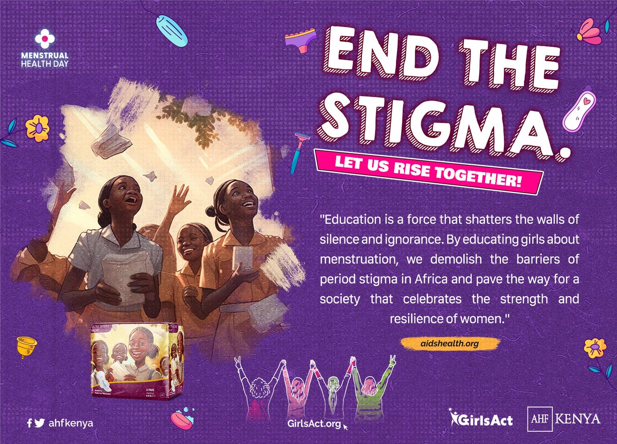 EACPamoja4SRHR's tweet photo. Education is a force to shatter the walls of silence and ignorance. Let's create awareness and #EndTheStigma because #MenstruationMatters.
@aidshealthcare @GirlsActIntl
@MHDay28May @gloria_orwoba
@AIDShealth @MHDay28May 
@ahfkenya @AYARHEP_KENYA https://t.co/Wij2vsll6a