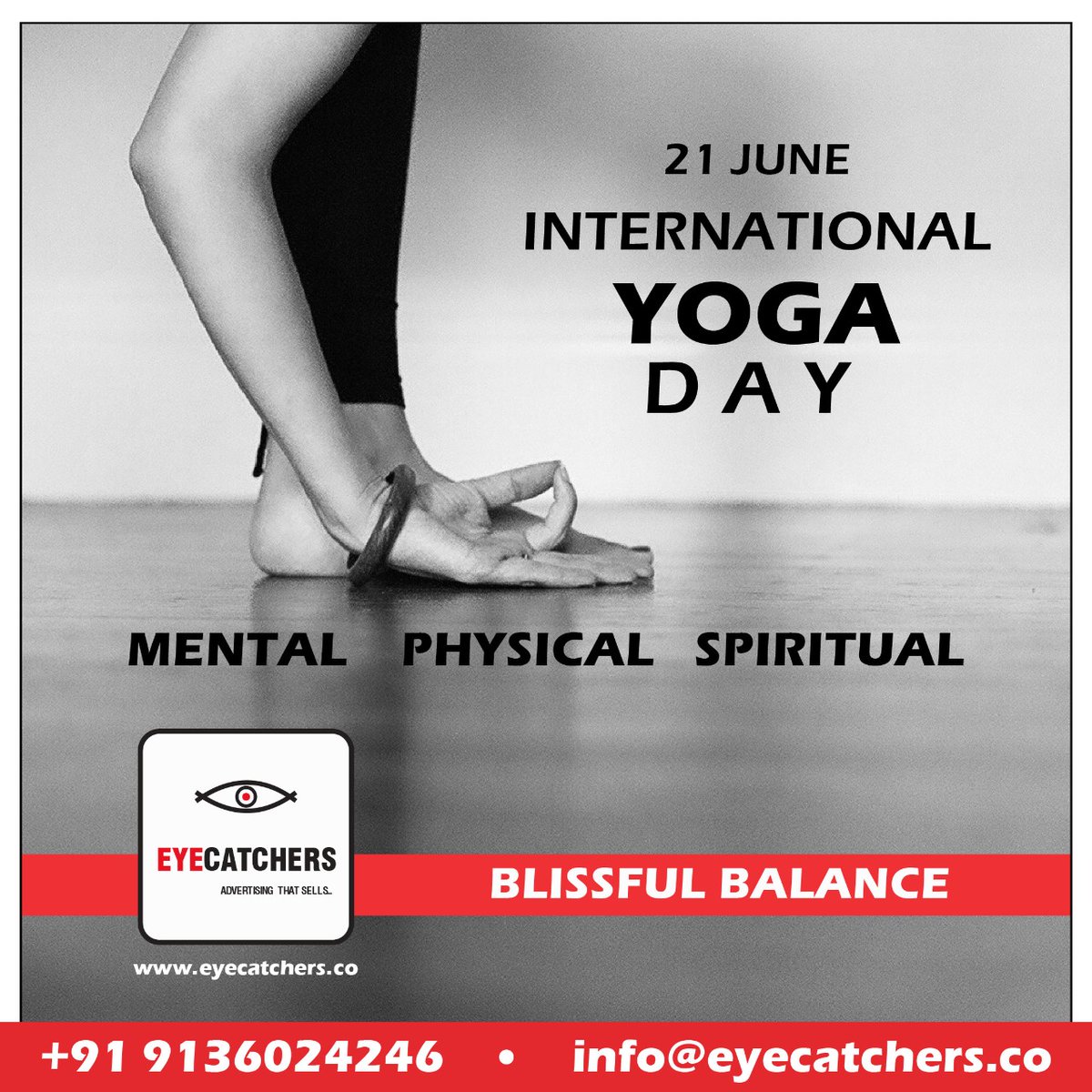 Just as in Yoga, so in the world of Digital Marketing too, maintaining a fine balance with an effective strategy is the key to success!

#Eyecatchers #Advertising #Branding  #DigitalMarketing  #Mumbai #Thane #Business #DigitalAgency #InternationYogaDay #yoga #yogaday #fitness