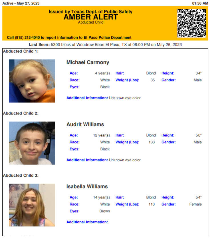 Texas Alerts on Twitter "ACTIVE AMBER ALERT for Michael Carmony