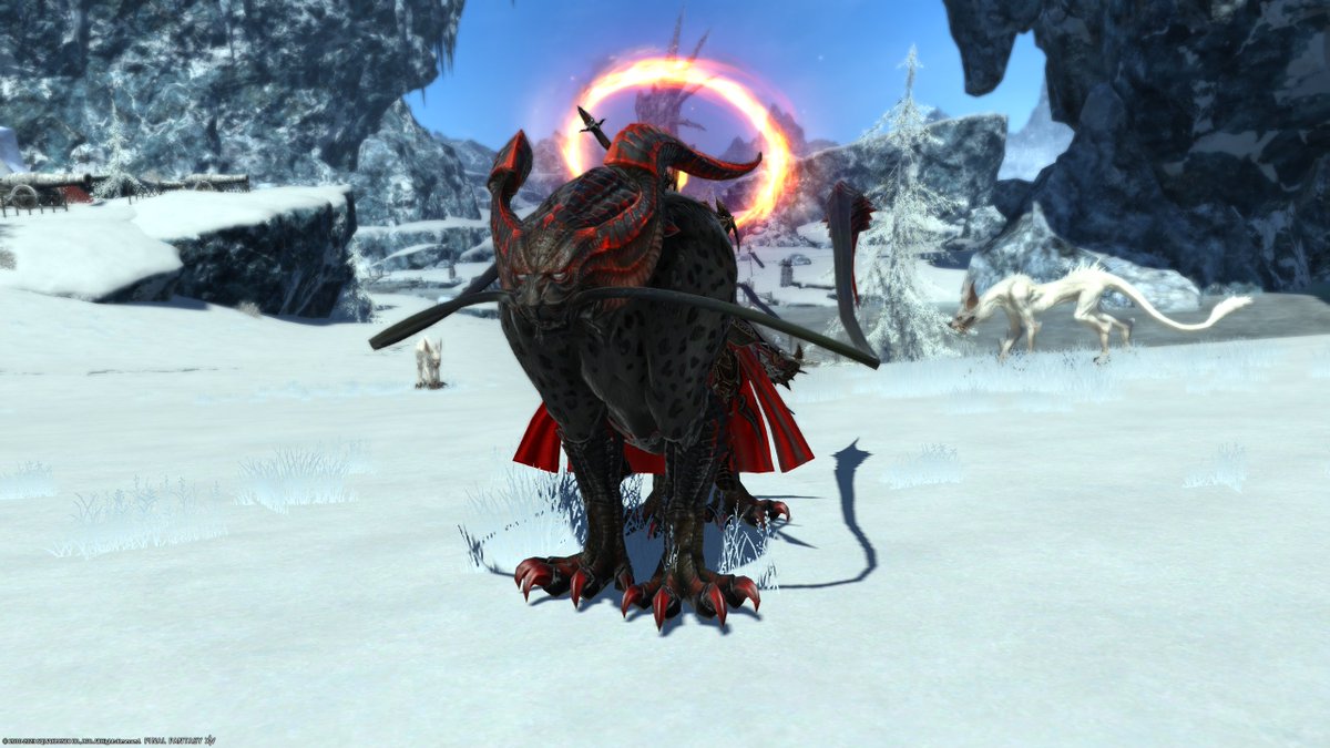 TaskPool's tweet image. Got surprised with both the DRK mounts tonight! #FinalFantasyXIV
