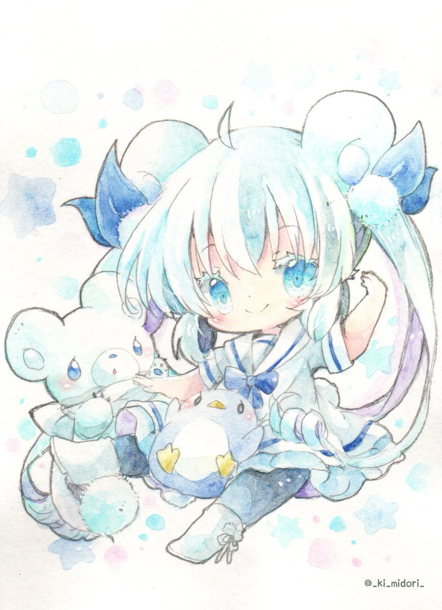 「しろくまちゃん」|きい(きみどり)のイラスト