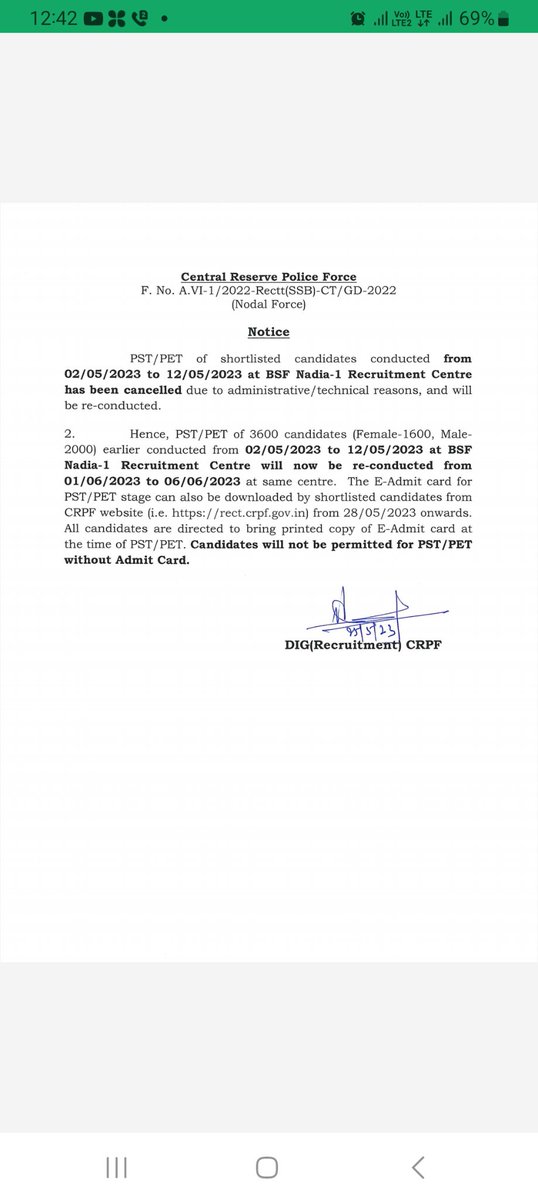 ShilpaB69362822's tweet photo. passed SSC GD 2022 Written Exam ,also qualified in Physical Exam but on 25/05/2023 I want to know whether my Physical Exam will be reconduct. Why do we suffering for your administrative technical problem, we have qualified PET in the middle of this sun. #NarendraModi #SSCGD2022 https://t.co/kxRI9MZn94